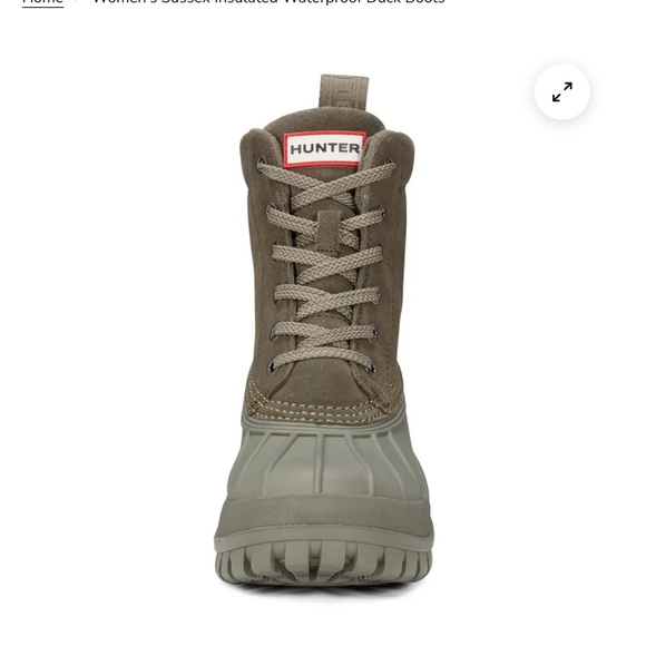 Hunter Olive Lace-Up Boots - Picture 4 of 8